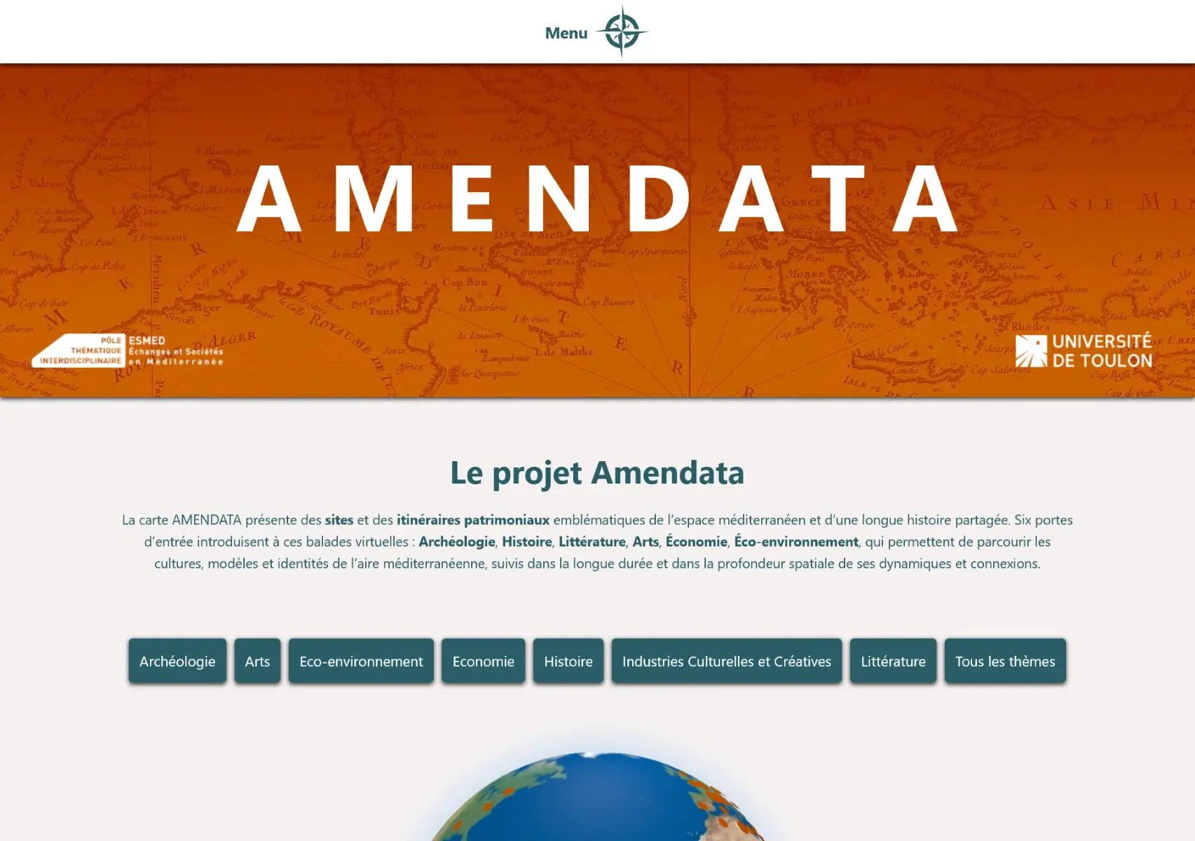 Site final affiché sur un écran